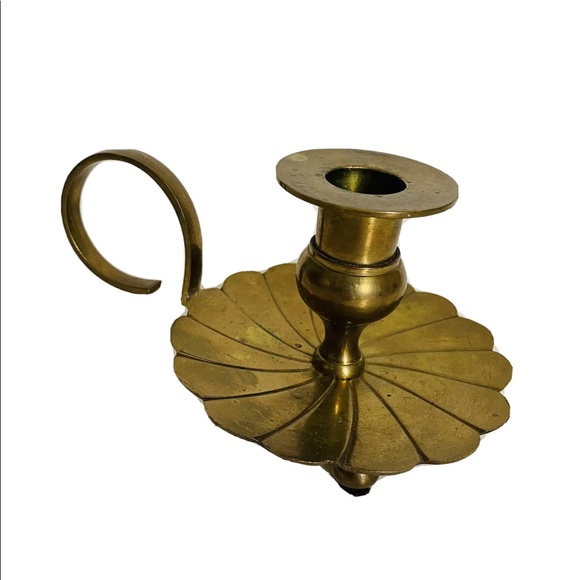Vintage Accents Vintage Brass Chamber Footed Candle Stick Holder Andrea By Sadek Poshmark